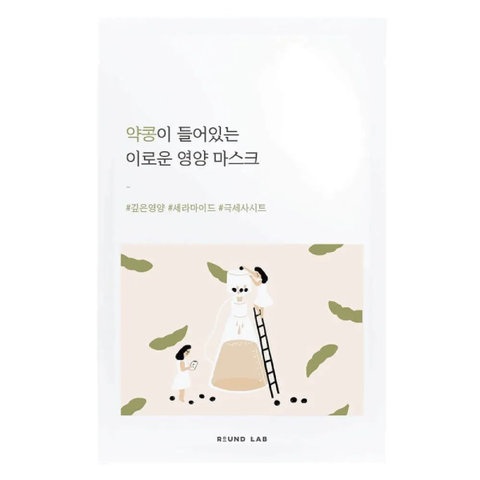 Питательная тканевая маска с чёрной соей, Round Lab Soybean Nourishing Sheet Mask, 27 мл