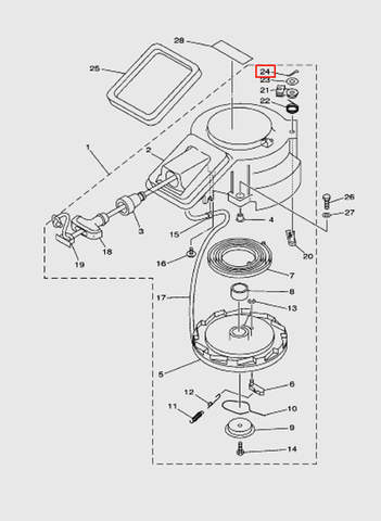 Штифт стопора включения скорости  для лодочного мотора T15, OTH 9,9 SEA-PRO