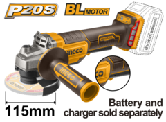 Аккумуляторная болгарка 1000Вт 125 мм INGCO CAGLI211156 INDUSTRIAL / тушка