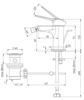 Remer SL20BO Смеситель для биде с донным клапаном