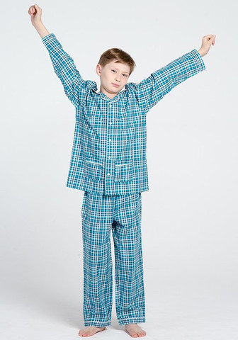 Хлопковая пижама для мальчика в классическом стиле
