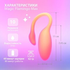 Вибромассажёр с интеллектуальным управлением Magic Flamingo Max от Magic motion, оранжевый