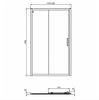 Ideal Standart K9277V3 CONNECT 2 Sliding door Сдвижная дверь в нишу 120 см (состоит из фиксированной и сдвижной частей), высота 195 см, безопасное прозрачное стекло 6 мм, антиизвестковое покрытие Ideal Clean, алюминиевый профиль Silk Black, ручки 225