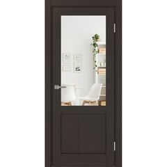 Купить Межкомнатная дверь экошпон Турин 502.21 венге с зеркалом