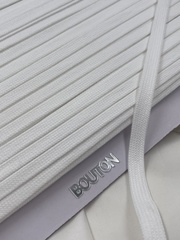 Шнур плоский белый метражом 12 мм