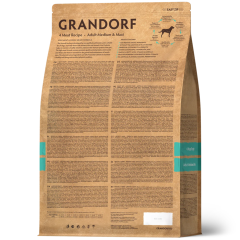 GRANDORF 4 вида мяса Для средних и крупных пород