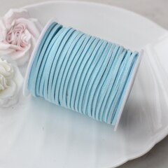 Шнур замшевый (искусственный), небесно-голубой, 2,3*1 мм, 1 метр, ШН011