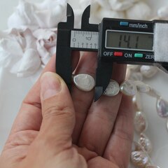 Жемчуг натуральный барочный, капля, 13,9-15,5 мм, 1 нить, Ж033