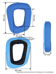 Амбушюры Logitech G35, G930, G430, G230, G231, G332, G432 (Голубой)