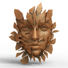 Силиконовый молд Лицо в осколках № 553