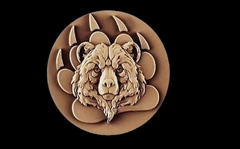 Силиконовый молд № 451 Медальон медвежья лапа