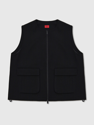 Жилет на двойной молнии с утяжками 