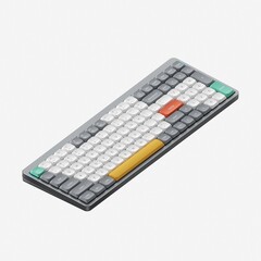 Беспроводная механическая клавиатура QMK Nuphy AIR96v2 Lunar Gray, RGB, Hot Swap, Cowberry Switch (AIR96v2-LG-24)