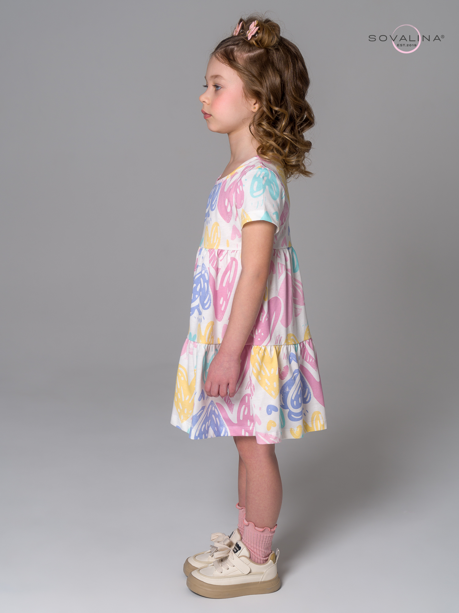 Платье Тия акварельные сердечки