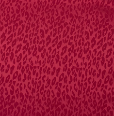 Атлас жаккард "Моар" леопард, 100 г/м2, ш. 150 см, малиновый