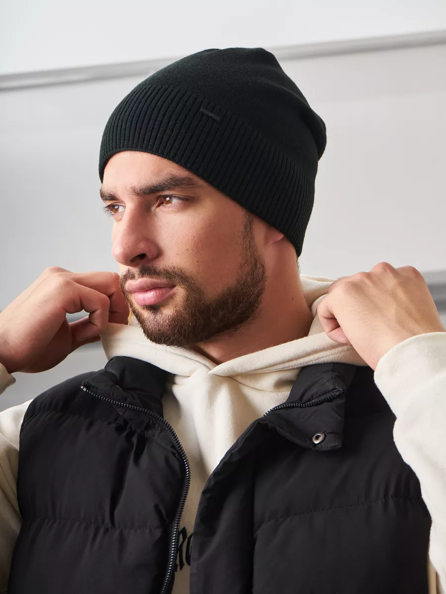 Шапка бини зимняя весенняя с флисом