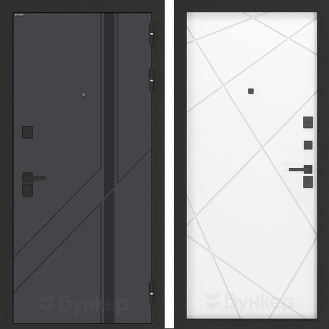 Входная металлическая дверь Бункер БН-12 Веллюто верде ФЛ-291 Белый софт