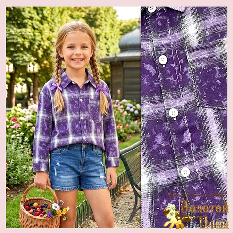 Рубашка стразы д (5-9) 260415-WD114