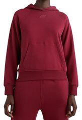 Женская теннисная куртка Tommy Hilfiger Relaxed Soft Modal Fleece HWK - rouge