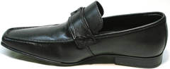 Строгие мужские туфли лоферы Mariner 4901 Black.