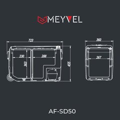 Компрессорный автохолодильник Meyvel AF-SD50 (Двухкамерный, 12V/24V, 50л)