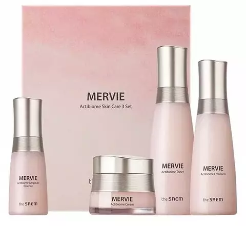 The Saem Mervie Actibiome Skin Care 3 Set антивозрастной бьюти-набор для восстановления кожи с пробиотиками