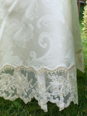 Скатерть 220 и 12 салфеток Palombella Valeria Gioiello сливочные