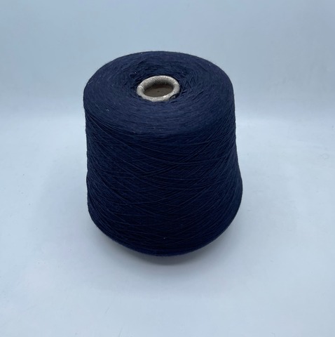 Бобинная пряжа (пр.Италия),1500м/100гр, 80% шерсть, 20% полиамид , цвет-Темно-синий, арт.31211