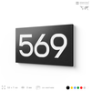 Номер на дверь 569, табличка на дверь для офиса, квартиры, кабинета, аудитории, склада, черная 120х70 мм, Айдентика Технолоджи