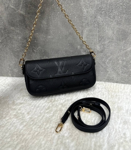 Кошелек женский Louis Vuitton Ivy на цепочке черный