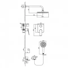 Смеситель для ванны и душа встраиваемый Lemark Bronx - LM3729GM