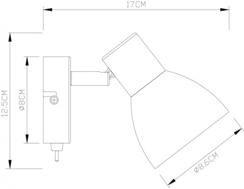 Настенный светильник Arte Lamp FALENA A3117AP-1WH