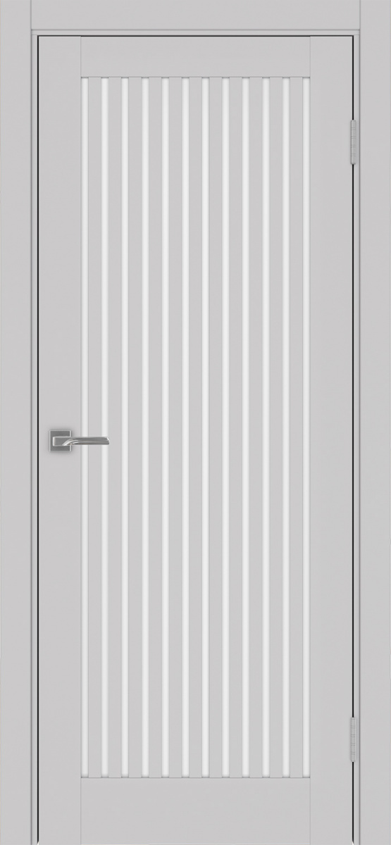 Дверь межкомнатная Оптима Порте Турин 543.2, цвет пепельный, экошпон, стекло мателюкс