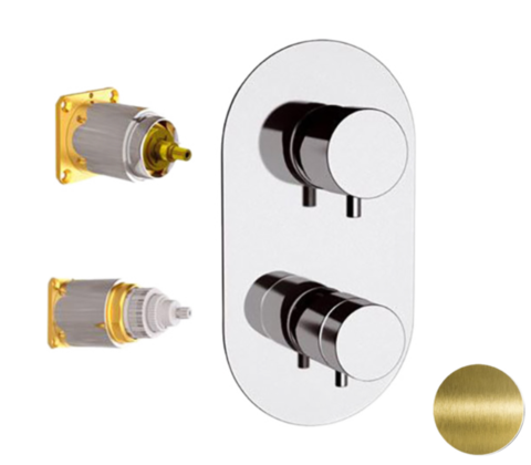 REMER NT92KBVO Смеситель для ванны/душа термостат на 2 потока скрытый монтаж (заказывать совместно с rrbox92) minimal thermo