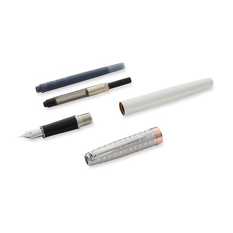 Перьевая ручка Parker Sonnet`11 Pearl CT F540, цвет: жемчужный/металлический , перо:F , 18К123