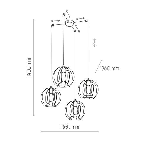 Подвесной светильник TK Lighting Jaula 6252