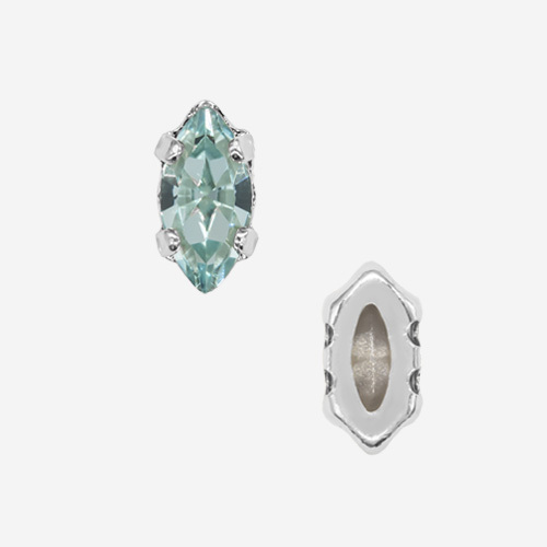 Кристалл Маркиз (Marquise Fancy Stone) в цапах, оттенок 