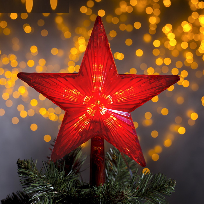 Рождественская звезда на елку RGB 230V 9Led 16cm