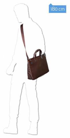 Сумка для ноутбука Piquadro Blue Square, чёрный, кожа натуральная (CA4021B2/N)