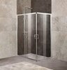 BelBagno UNIQUE-AH-2-100/115-75/90-P-Cr Душевой уголок прямоугольный. Две раздвижные двери. Стекло 5 мм, текстурное, хром