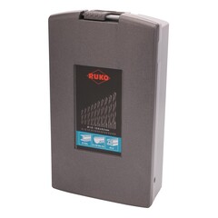 Набор сверл по металлу 1-13мм 25шт DIN338 HSS-R 118° (пл. кейс) Ruko 205213RO