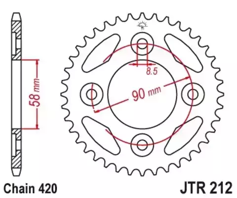 Звезда ведомая JTR212 34