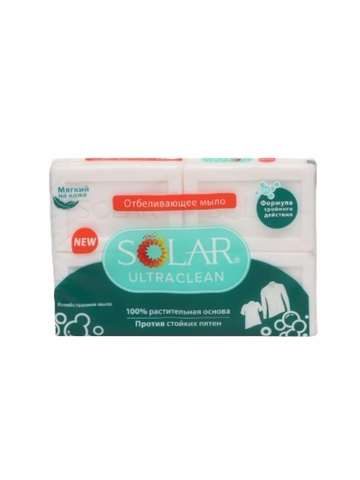 Мыло хозяйственное SOLAR ULTRA COMFORT WHITENING Отбеливающее 4*125 г