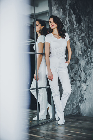 Брюки женские м510 toray стретч белый