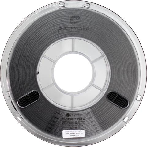 Пластик для 3D-принтера PolyMaker PolyMax PETG, 1.75 мм, 0,75 кг, Черный