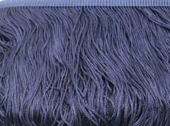 Тесьма текстиль бахрома, 20 см, тёмно-синий