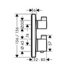 Термостат встраиваемый на 2 потребителя Hansgrohe Ecostat Square 15714000