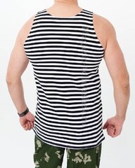 Купить майку черную тельняшку - Магазин тельняшек.ру 8-800-700-93-18Майка-тельняшка ВМФ (черная полоса) ТМ 