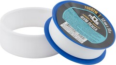 Лента ФУМ д/воды малая 12мм х 0.075мм х 10м, 0.2г/см3, белая---