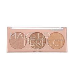 MC2021№02  Хайлайтер для лица и тела 3 цвета шампанское MAKEUP PERFECT HIGHLITER PALTTE